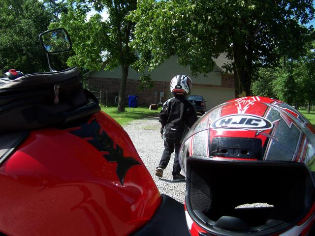 Gabriel’s first motorcyle ride was to….